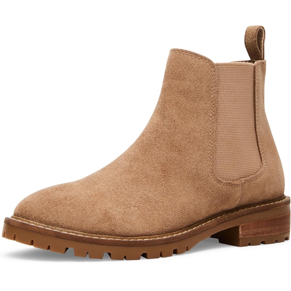 Women's Tan Suede Leopold Chelsea Boots